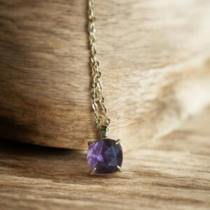 Pendentif en Argent Doré et Améthyste