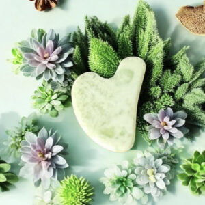 Pierre de massage Gua Sha en Jade