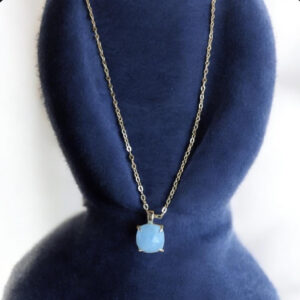 Pendentif en Argent Doré et Aigue-Marine