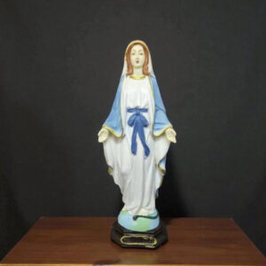 Statue de la Sainte Vierge Miraculeuse peinte à la main