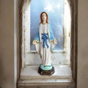 Statue de la Sainte Vierge Miraculeuse peinte à la main
