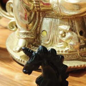 Licorne en Obsidienne Noire