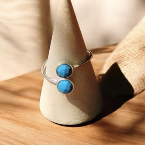 Bague réglable en Turquoise et Argent