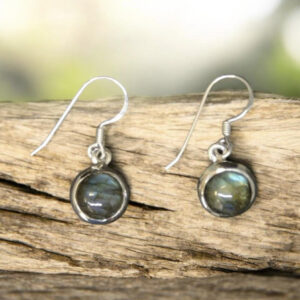 Boucles d’Oreilles en Argent 925 et Labradorite Madagascar