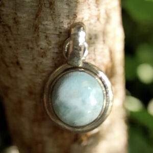 Pendentif en Larimar de Madagascar et Argent