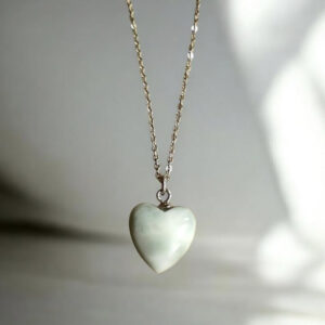 Pendentif Coeur en Larimar et Argent