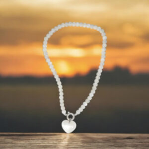 Collier Pierre de Lune Coeur