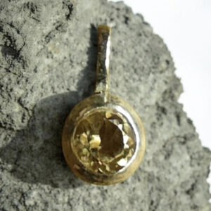 Pendentif Argent 925 et Citrine Madagascar