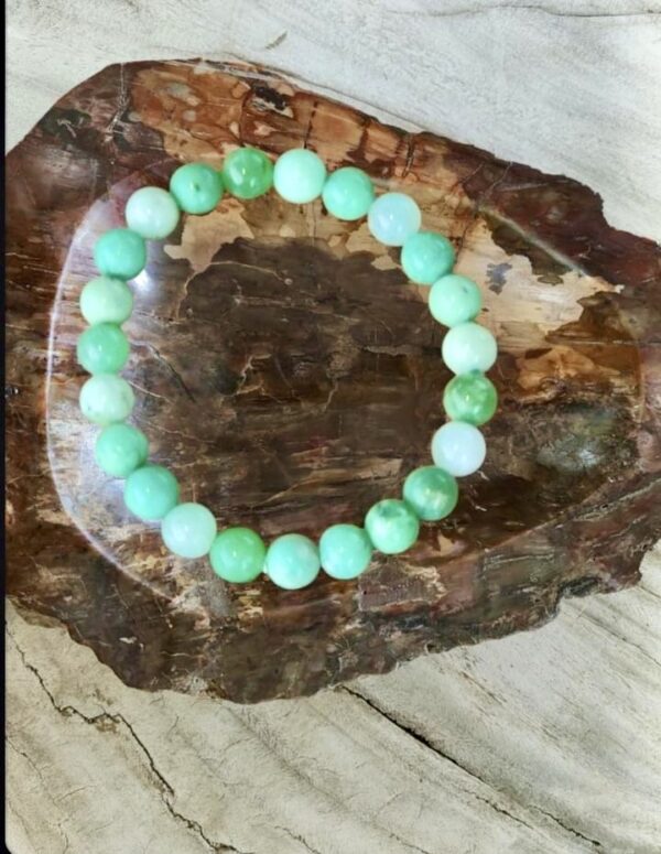 Bracelet en chrysoprase de Madagascar