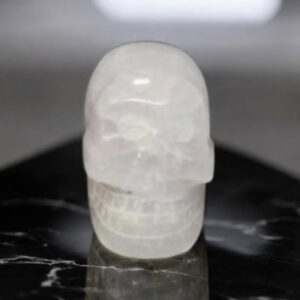 Grand Crâne en Quartz Rose