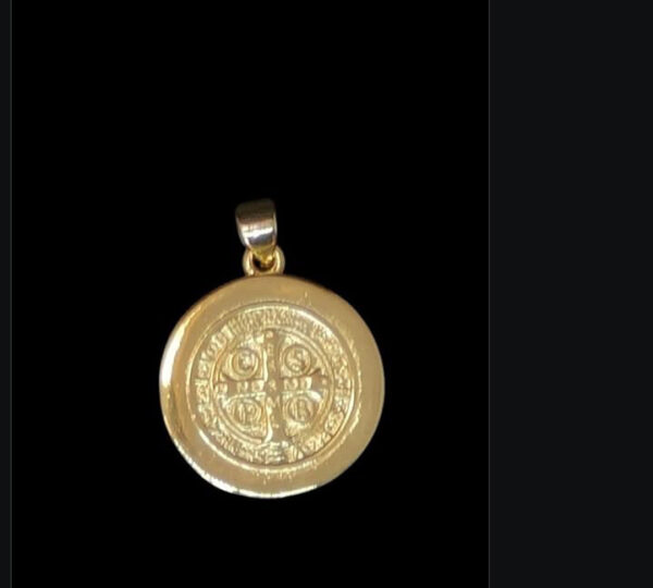 Médaille De Saint Benoît Dorée avec Nacre – Image 2