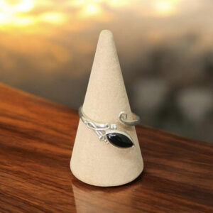 Bague Réglable en Onyx et Argent 925 /2