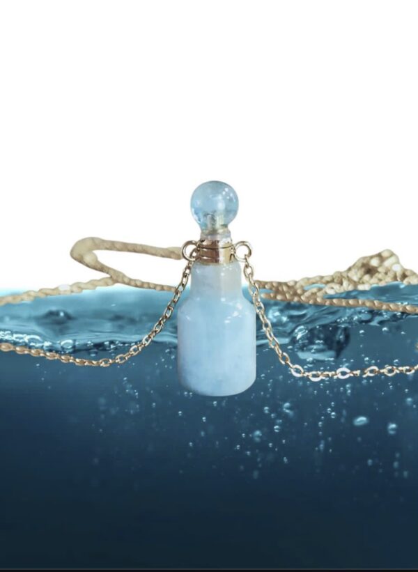 Collier Fiole Aigue Marine Éclat & Sérènité