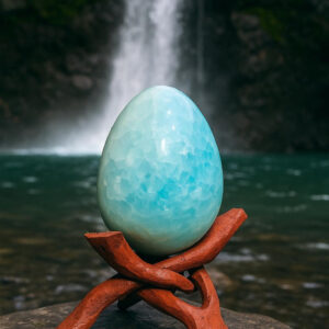 Œuf en Calcite Bleue