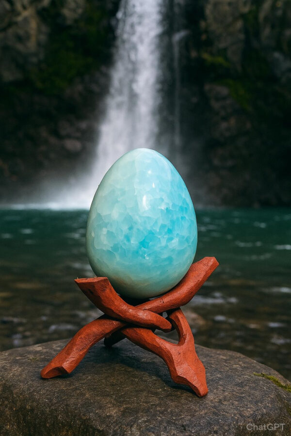 Œuf en Calcite Bleue