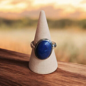 Bague Réglable Lapis Lazuli et Argent 3