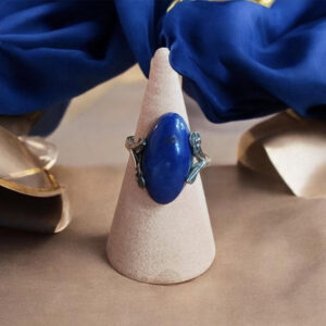 Bague Réglable Lapis Lazuli et Argent 4