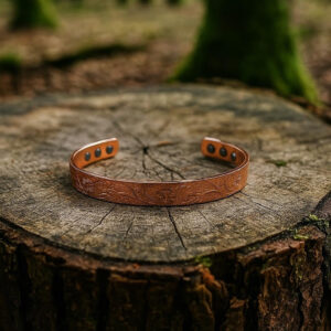 Bracelet Cuivre Pur avec 6 Aimants- Réglable et Bienfaisant