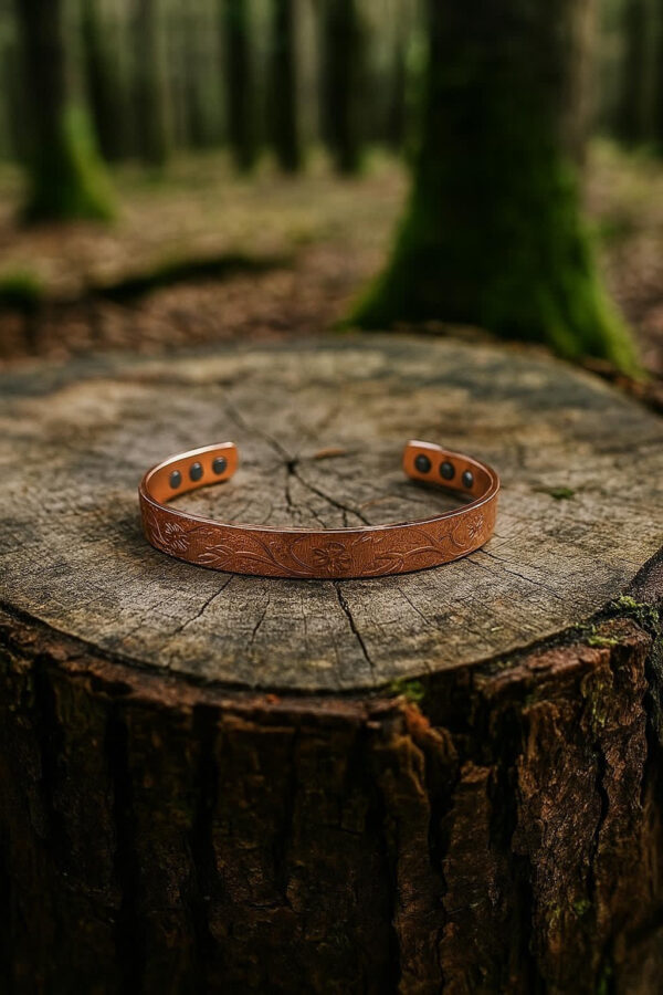 Bracelet Cuivre Pur avec 6 Aimants- Réglable et Bienfaisant
