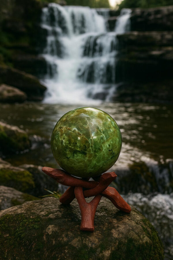 Sphère en Opale Verte