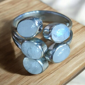Bague en Pierre de Lune & Argent 2